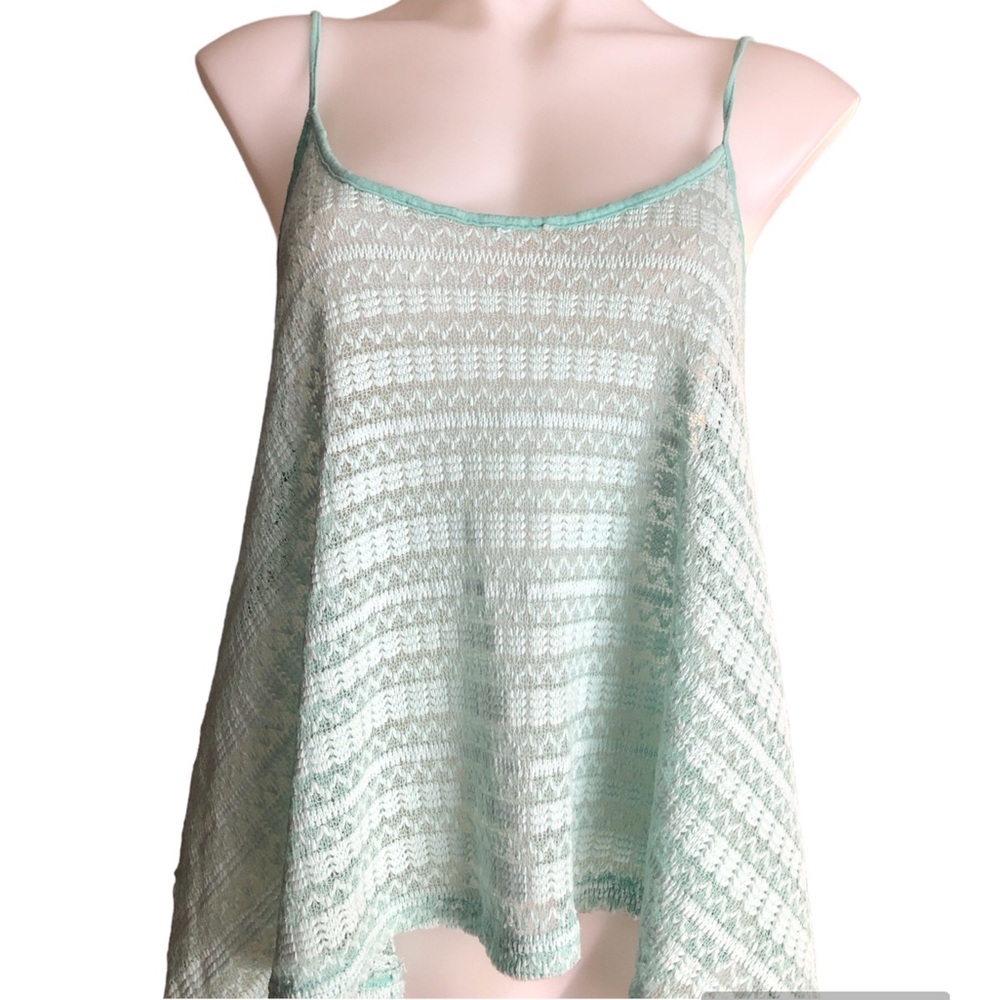 Large women tank top pastel green